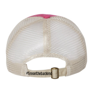 Honey Grappa Trucker Cap, Pink / Stone, back view