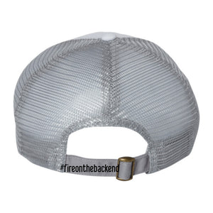 Honey Grappa Trucker Cap, White / Grey, back view