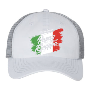 Honey Grappa Trucker Cap, White / Grey, front view