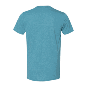 Honey Grappa Unisex Tee, Heather Galapagos Blue, back