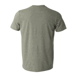 Honey Grappa Unisex Tee, Heather Military Green, back