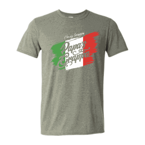 Honey Grappa Unisex Tee, Heather Military Green, front