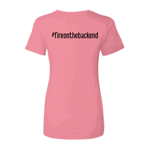 Ideal Ladies Tee, Hot Pink, back