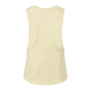 Ladies Racerback Crop Tank, Heather French Vanilla, back