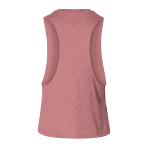 Ladies Racerback Crop Tank, Heather Mauve, back