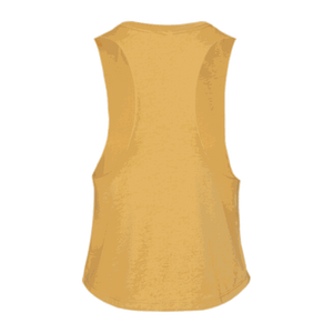 Ladies Racerback Crop Tank, Heather Mustard, back