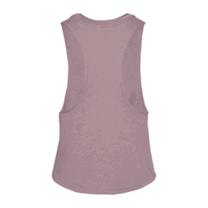 Ladies Racerback Crop Tank, Heather Orchid, back