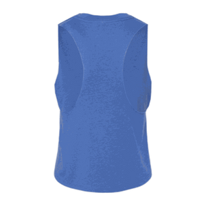 Ladies Racerback Crop Tank, Heather True Royal, back