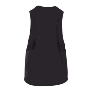Ladies Racerback Crop Tank, Solid Black Blend, back