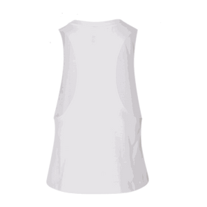 Ladies Racerback Crop Tank, Solid White Blend, back