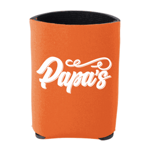 Papa's Can Cooler, Orange, front view