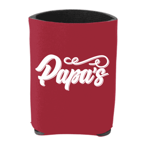 Papa's Can Cooler, Red, front view