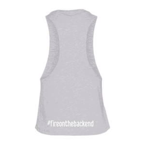 Papa's Grappa Crop Tank, Athletic Heather, back