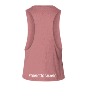 Papa's Grappa Crop Tank, Heather Mauve, back