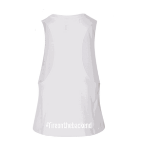 Papa's Grappa Crop Tank, Solid White Blend, back