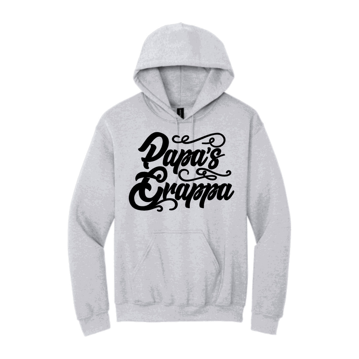 Papa's Grappa Hoodie, Ash, front