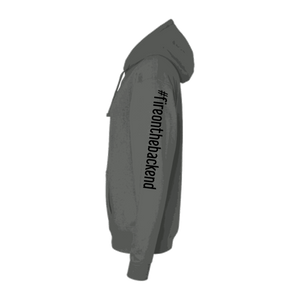 Papa's Grappa Hoodie, Charcoal, sleeve