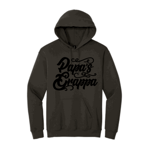 Papa's Grappa Hoodie, Dark Chocolate, front