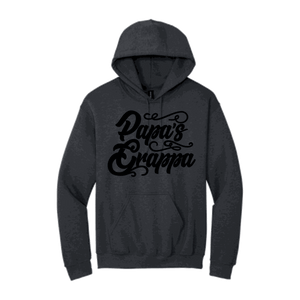 Papa's Grappa Hoodie, Dark Heather, front
