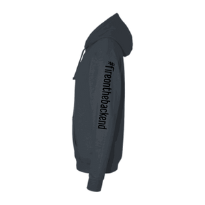 Papa's Grappa Hoodie, Dark Heather, sleeve