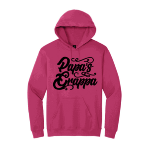 Papa's Grappa Hoodie, Heliconia, front