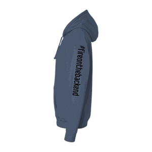 Papa's Grappa Hoodie, Indigo Blue, sleeve