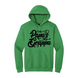 Papa's Grappa Hoodie, Irish Green, front