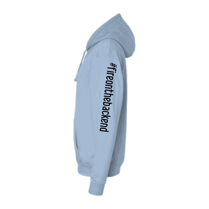 Papa's Grappa Hoodie, Light Blue, sleeve