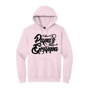 Papa's Grappa Hoodie, Light Pink, front