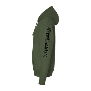 Papa's Grappa Hoodie, Military Green, sleeve
