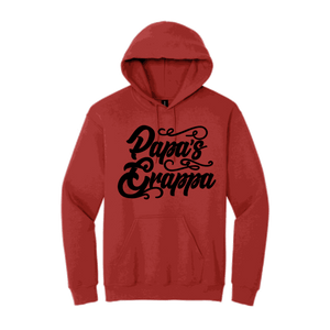 Papa's Grappa Hoodie, Red, front