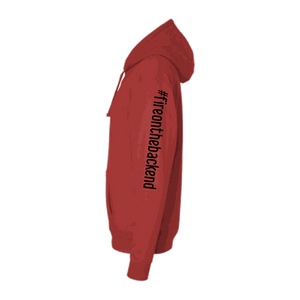 Papa's Grappa Hoodie, Red, sleeve