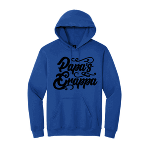 Papa's Grappa Hoodie, Royal, front