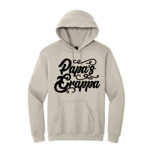 Papa's Grappa Hoodie, Sand, front