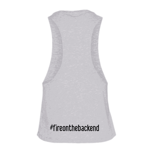 Papa's Portrait Crop Tank, Athletic Heather, back