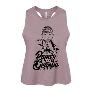 Papa's Portrait Crop Tank, Heather Orchid, front