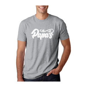 Papa's Tee, Heather Gray, front