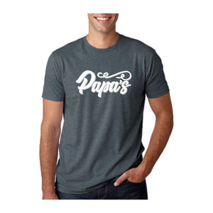 Papa's Tee, Indigo, front