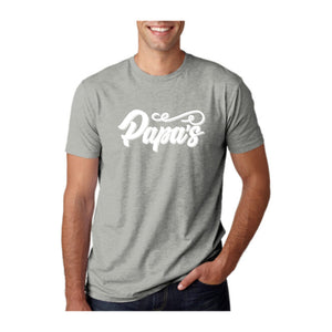 Papa's Tee, Light Gray, front