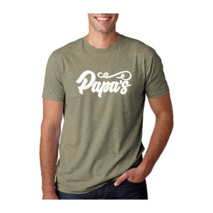 Papa's Tee, Light Olive, front