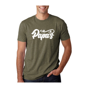 Papa's Tee, Military Green, front