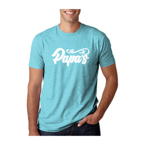 Papa's Tee, Tahiti Blue, front