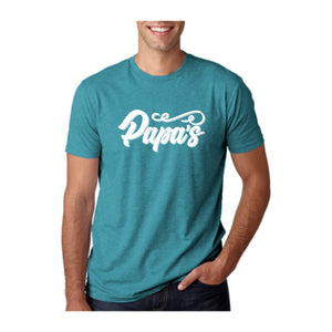 Papa's Tee, Teal, front