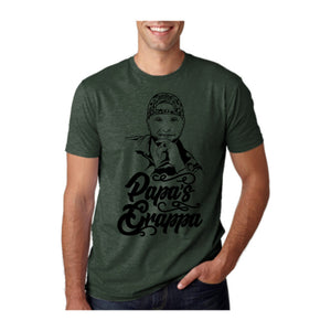 Papa's Portrait Tee, Forest Green, front