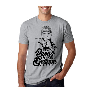 Papa's Portrait Tee, Heather Gray, front