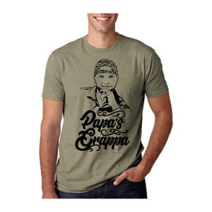 Papa's Portrait Tee, Light Olive, front