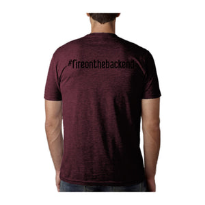 Papa's Portrait Tee, Maroon, back