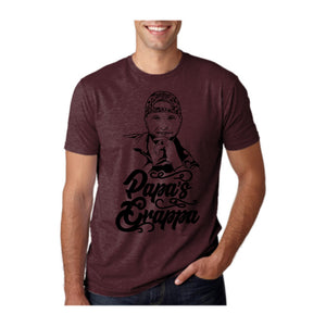 Papa's Portrait Tee, Maroon, front