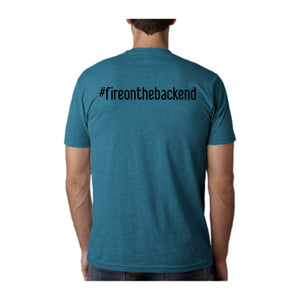 Papa's Portrait Tee, Teal, back