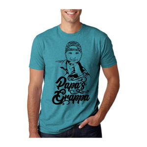 Papa's Portrait Tee, Teal, front